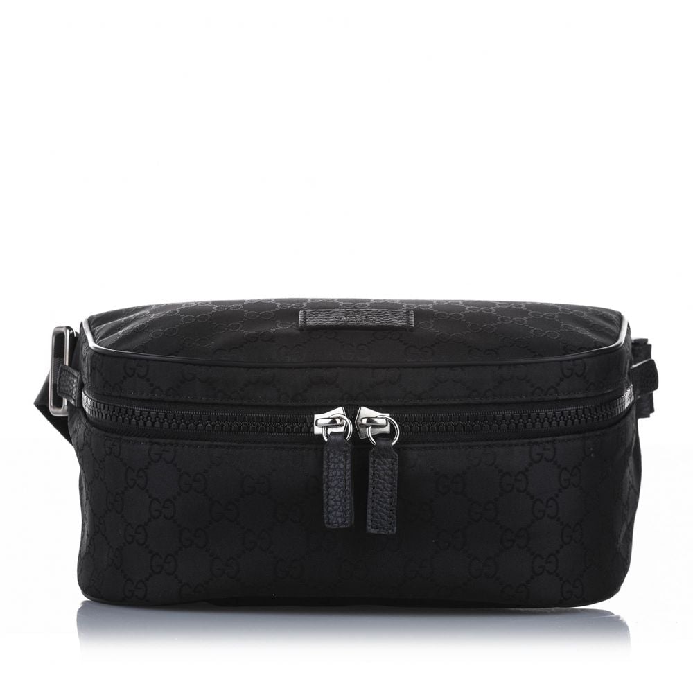 Gg Canvas Belt Bag in Black