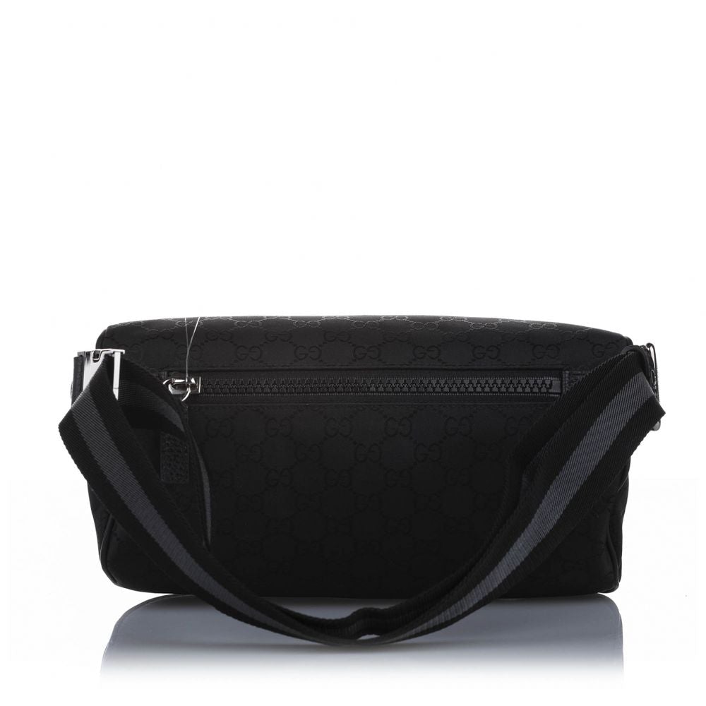 Gg Canvas Belt Bag in Black