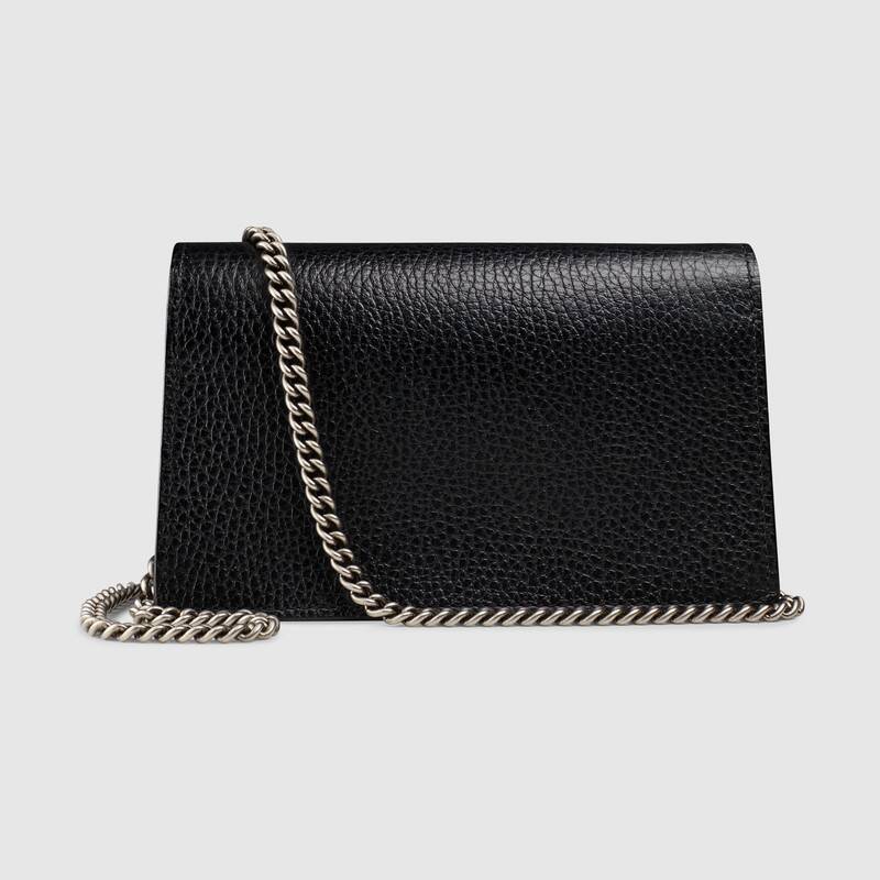 Dionysus leather super mini bag Black leather