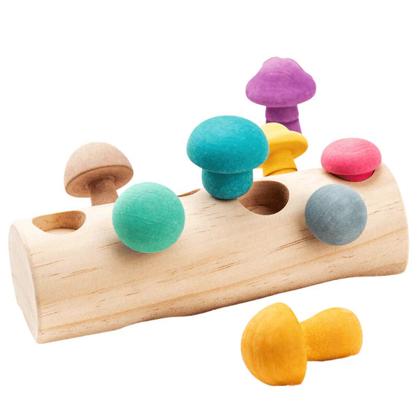 Simulation Mushroom Picking Game Wooden Toys