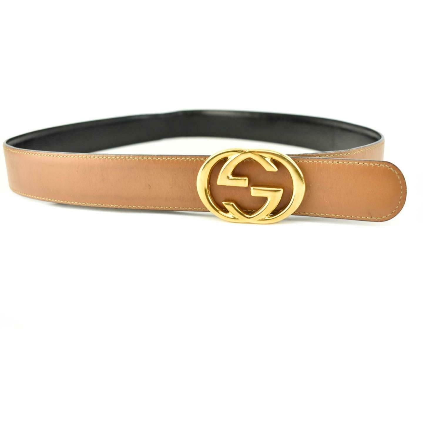 GUCCI: Black/Brown, Reversible Leather 