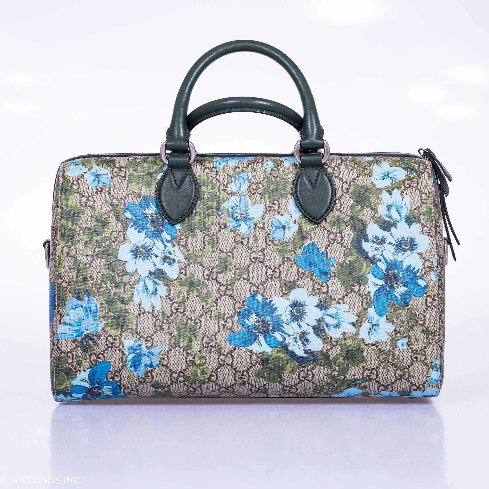 Gucci Linea A Butterfly Embroidered Boston Bag