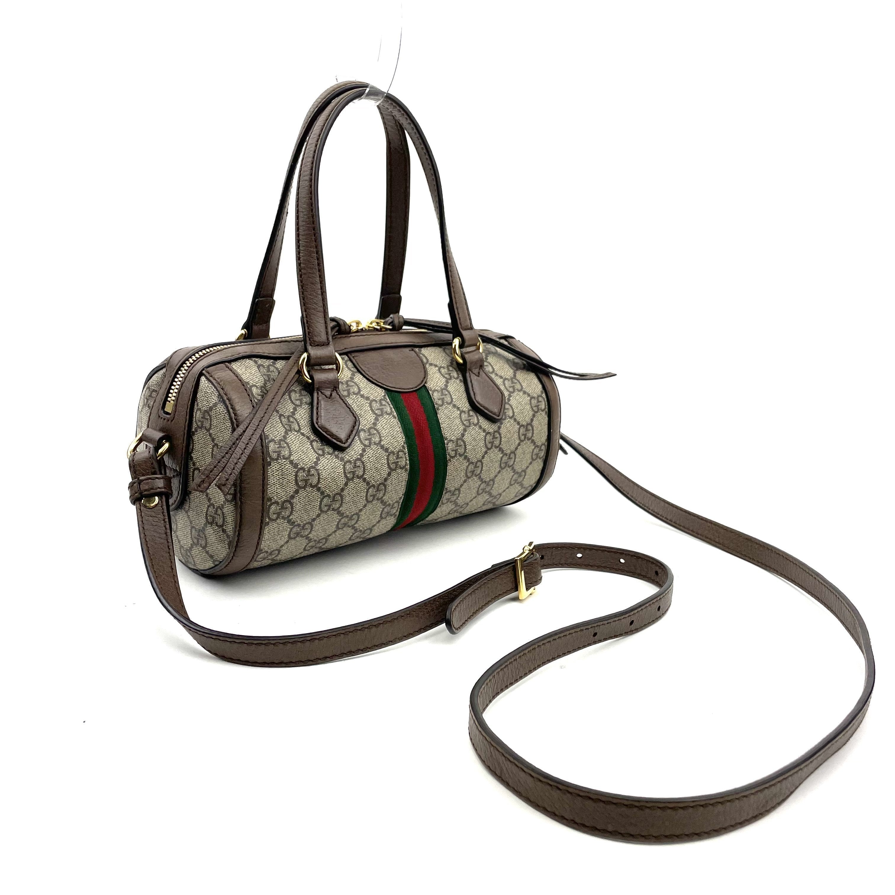 GUCCI Small GG Supreme Ophidia Boston Bag