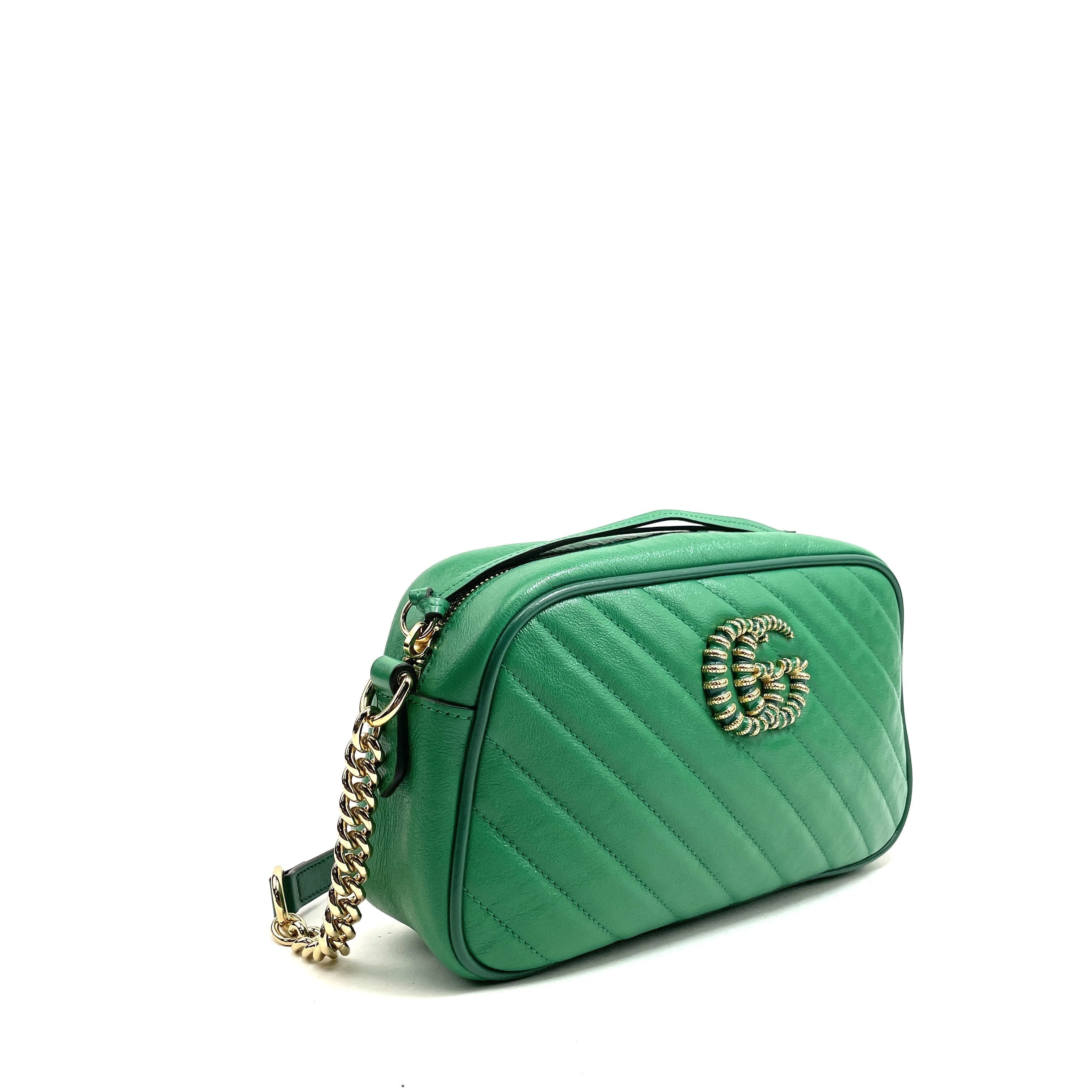 GUCCI GG Marmont Shoulder Bag - Green