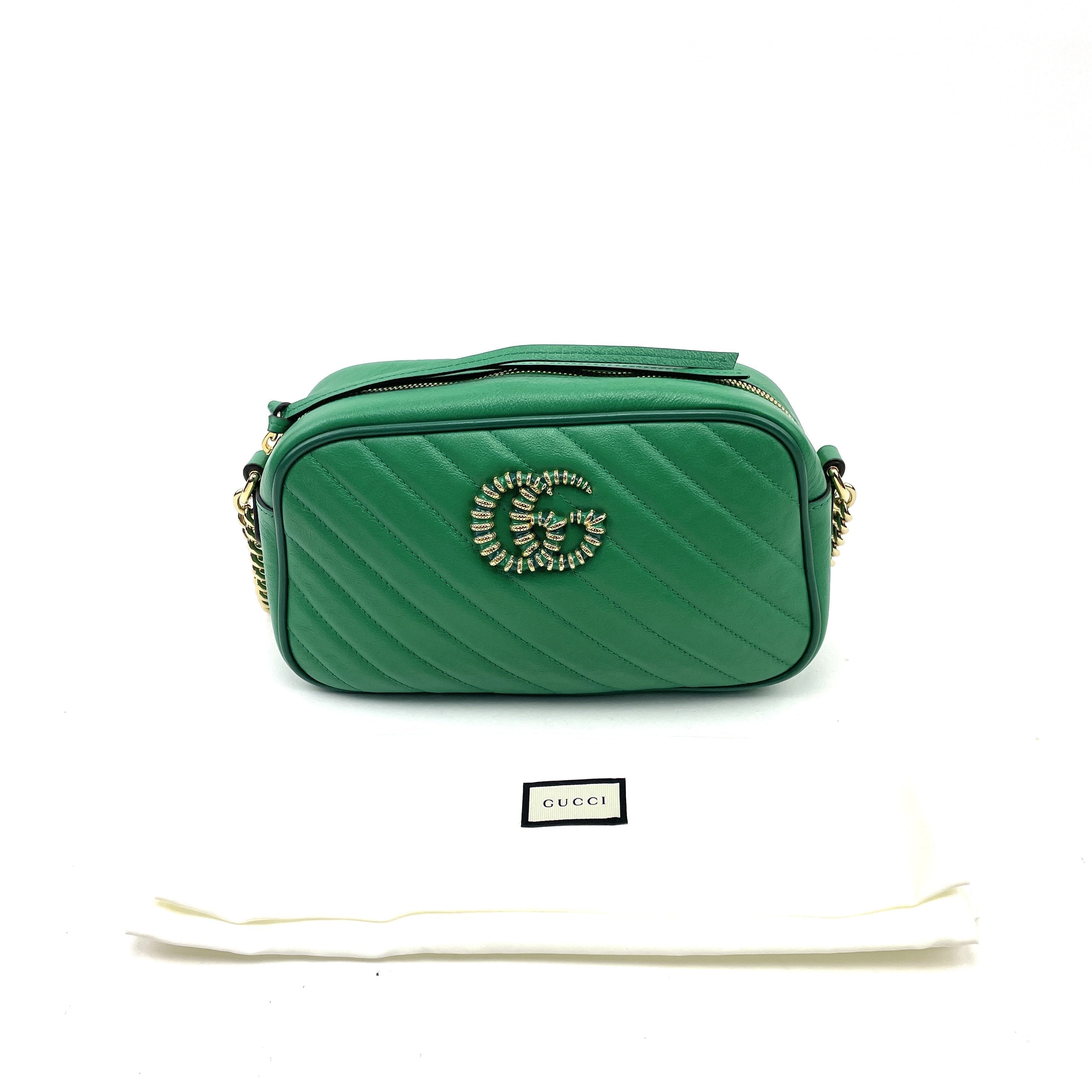 GUCCI GG Marmont Shoulder Bag - Green