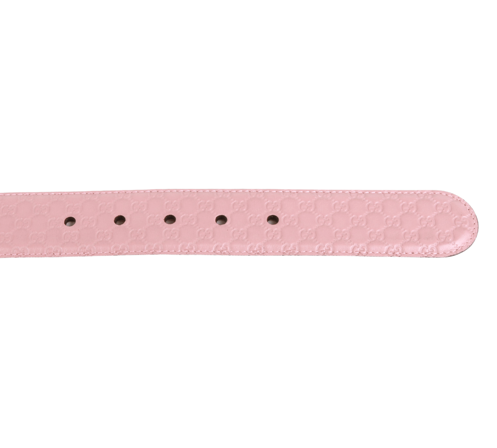 Authentic Gucci Micro Guccissima Belt pink leather