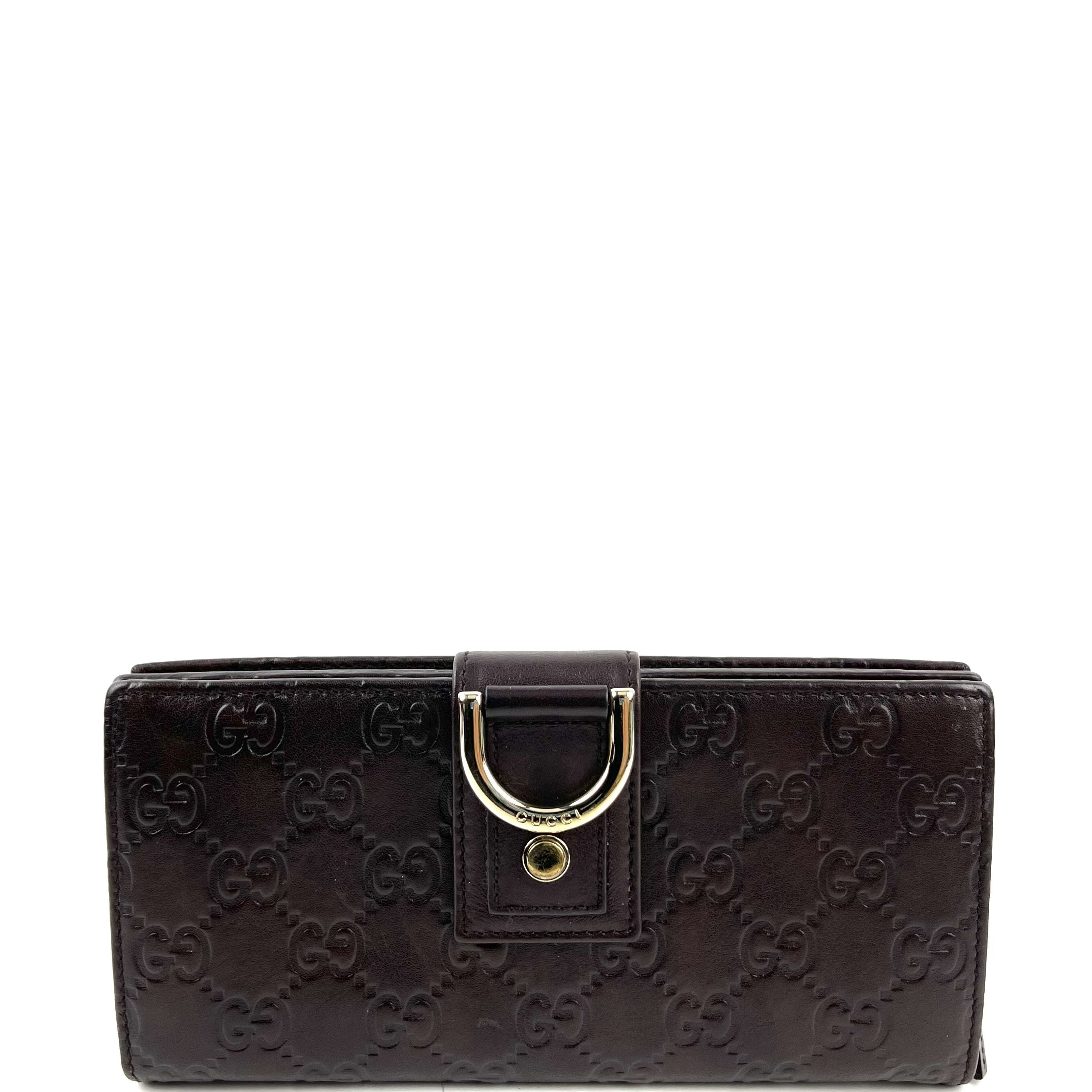 GUCCI Guccissima Leather Abbey Wallet Brown