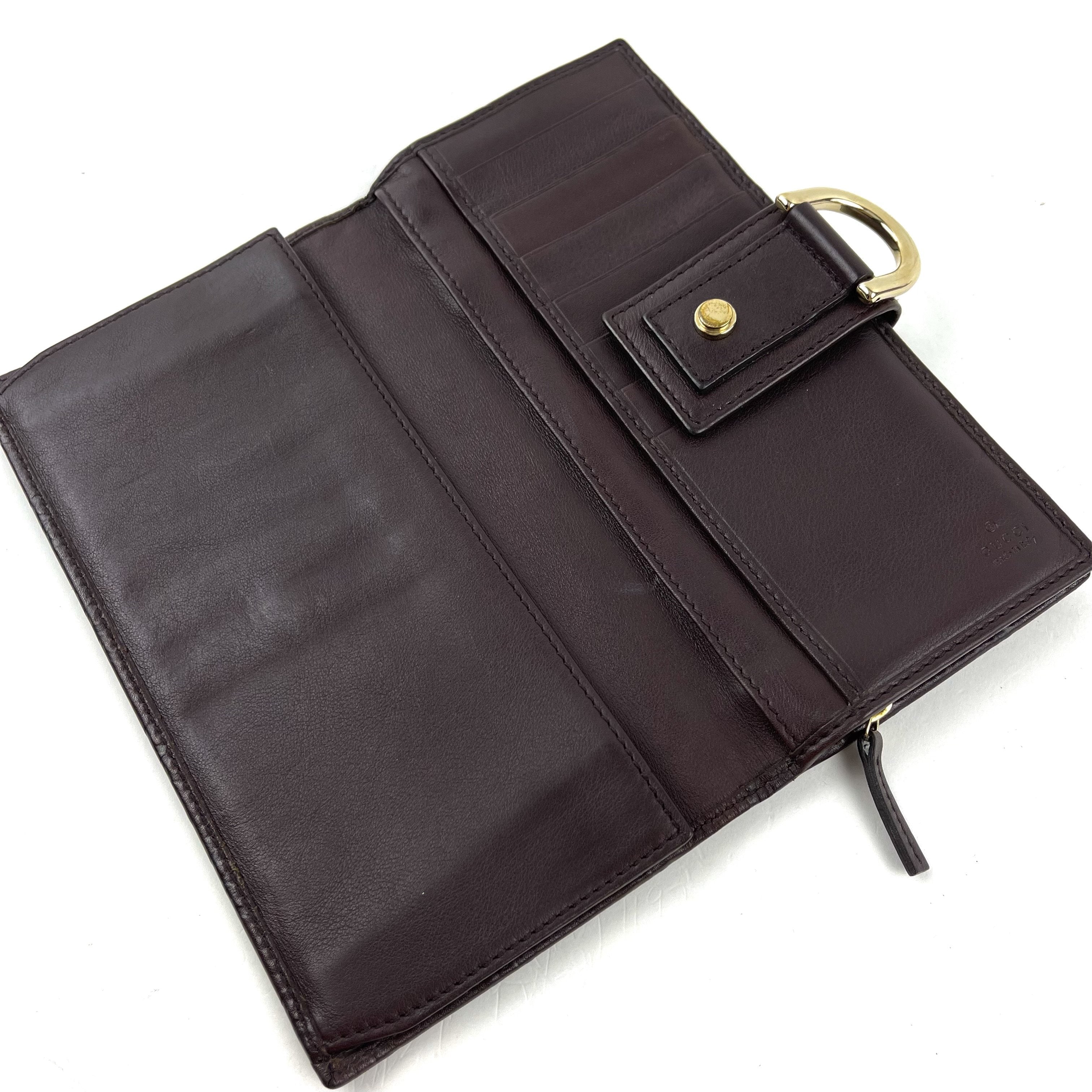 GUCCI Guccissima Leather Abbey Wallet Brown