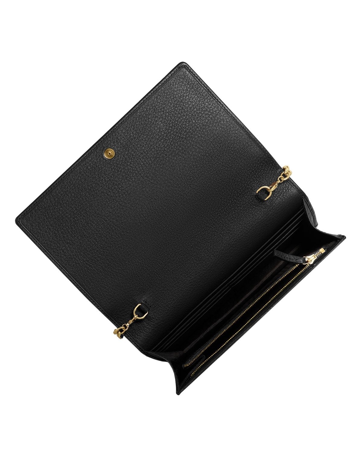 Soho Disco Leather Wallet On Chain Crossbody Black