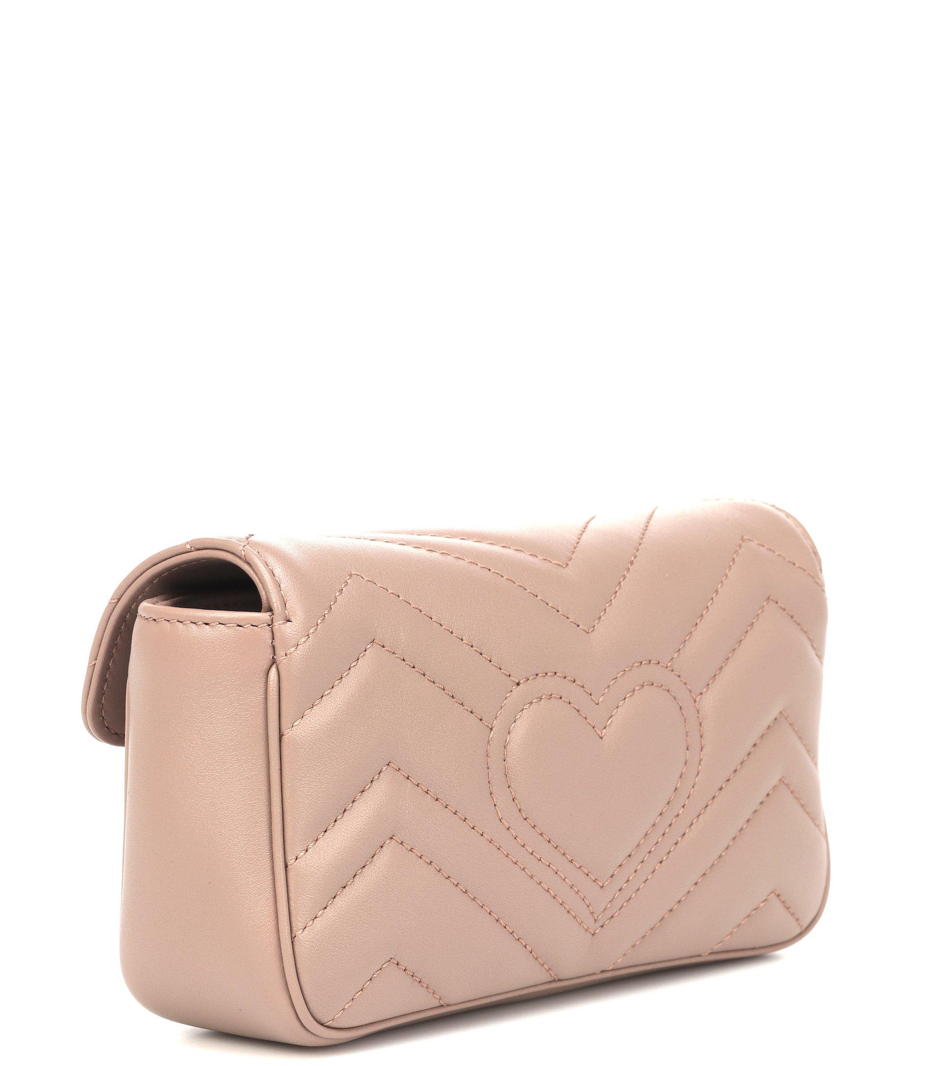 Gg Marmont Super Mini Shoulder Bag Rose