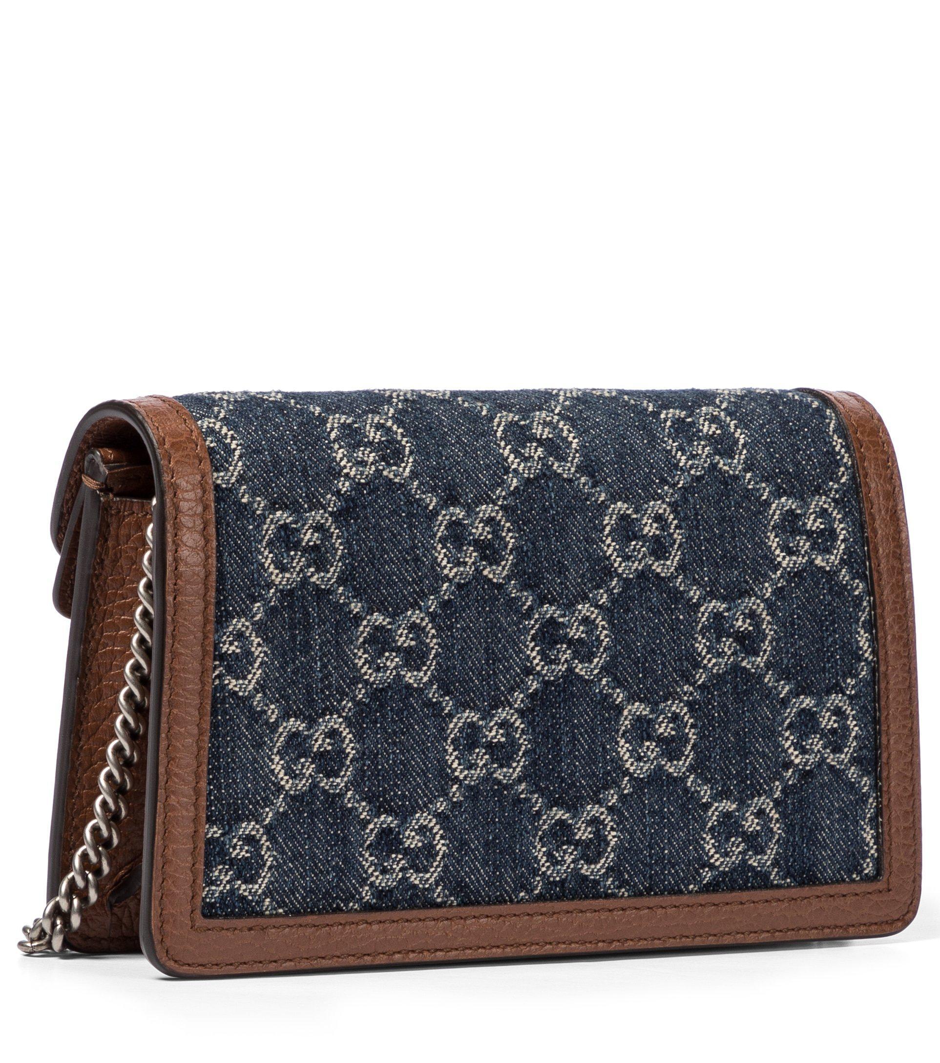 Dionysus Super Mini Denim Crossbody Bag