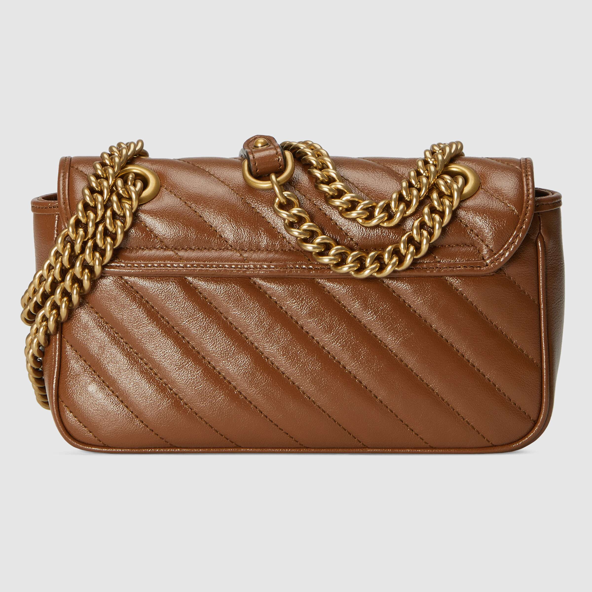 GG Marmont mini matelassé shoulder bag Brown Leather