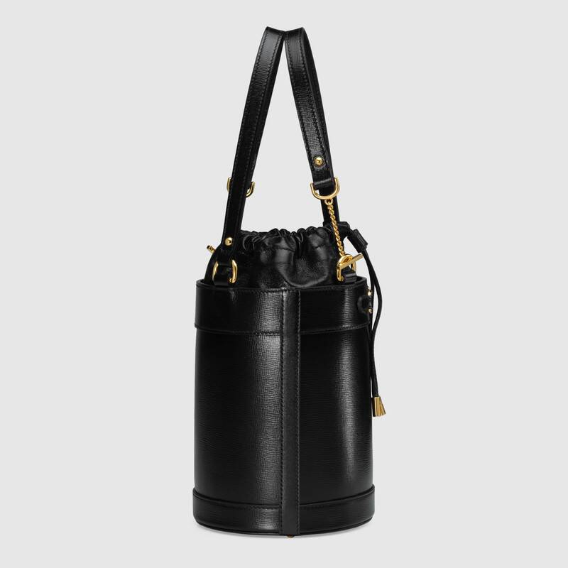 Gucci Horsebit 1955 Small Bucket Bag Black Leather