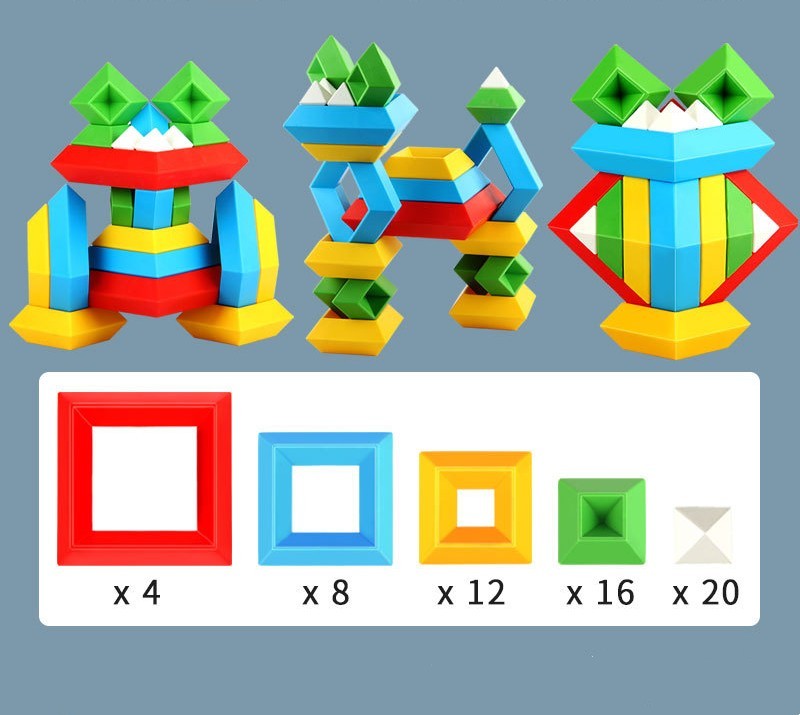 Kids Montessori Rainbow Blocks