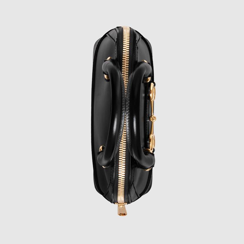 Gucci Horsebit 1955 mini top handle bag Black leather