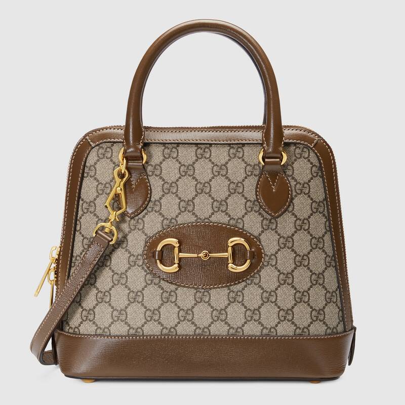 Gucci Horsebit 1955 Small Top Handle Bag Brown Leather