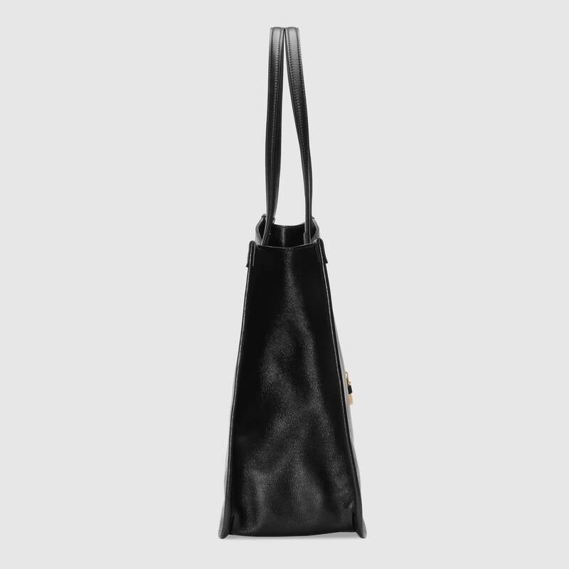 Gucci Horsebit 1955 Tote Bag Black Leather