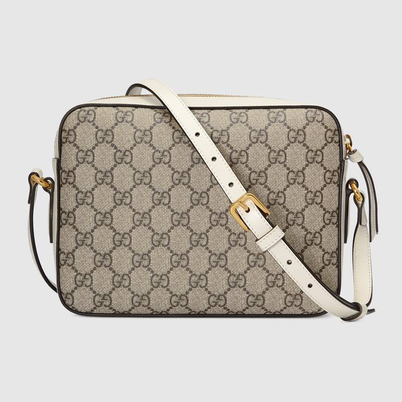 Gucci Horsebit 1955 Small Shoulder Bag White Leather