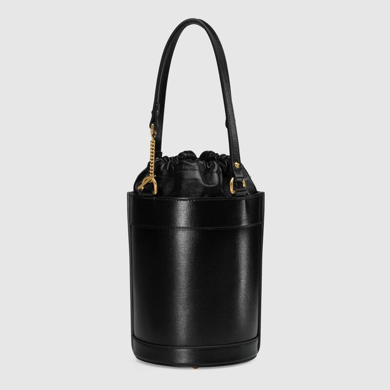 Gucci Horsebit 1955 Small Bucket Bag Black Leather