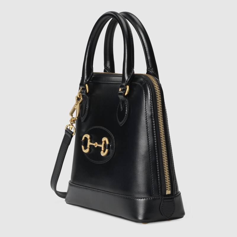 Gucci Horsebit 1955 Small Top Handle Bag Black Leather