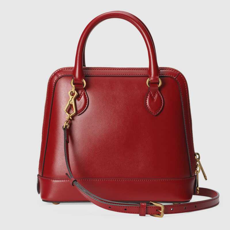 Gucci Horsebit 1955 Small Top Handle Bag Red Leather