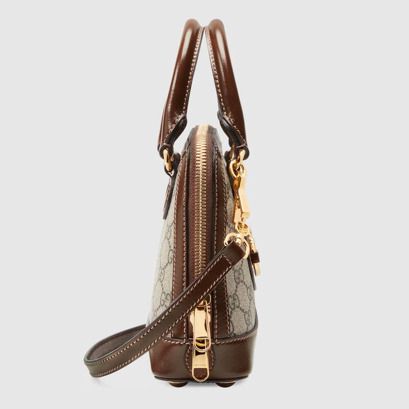 Gucci Horsebit 1955 mini top handle bag Dark Brown leather