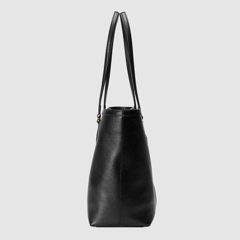 Ophidia leather tote Black leather