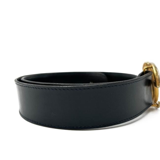 Gucci Black Calfskin Double G 75 30 Belt Waist Belt