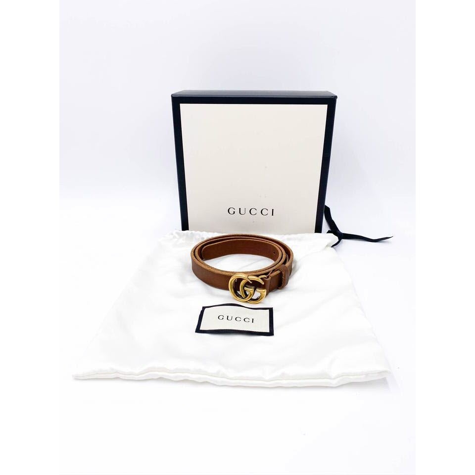 Gucci Brown Faded Calfskin Double G 70 28 Belt