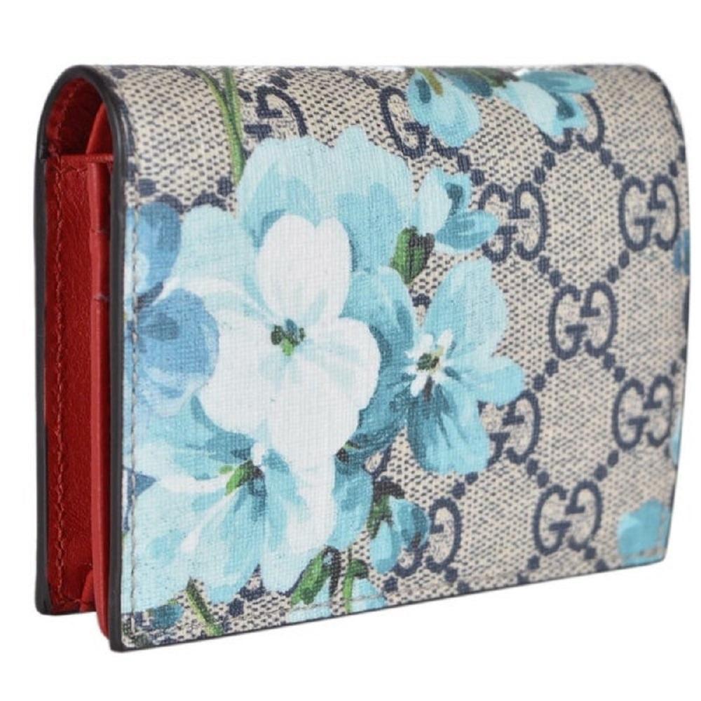 Gucci GG Blooms Supreme Monogram Coated Canvas Card Case Wallet