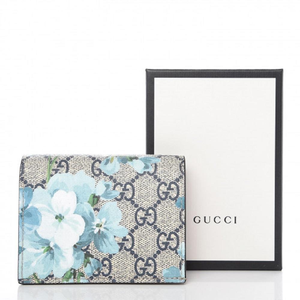 Gucci GG Blooms Supreme Monogram Coated Canvas Card Case Wallet