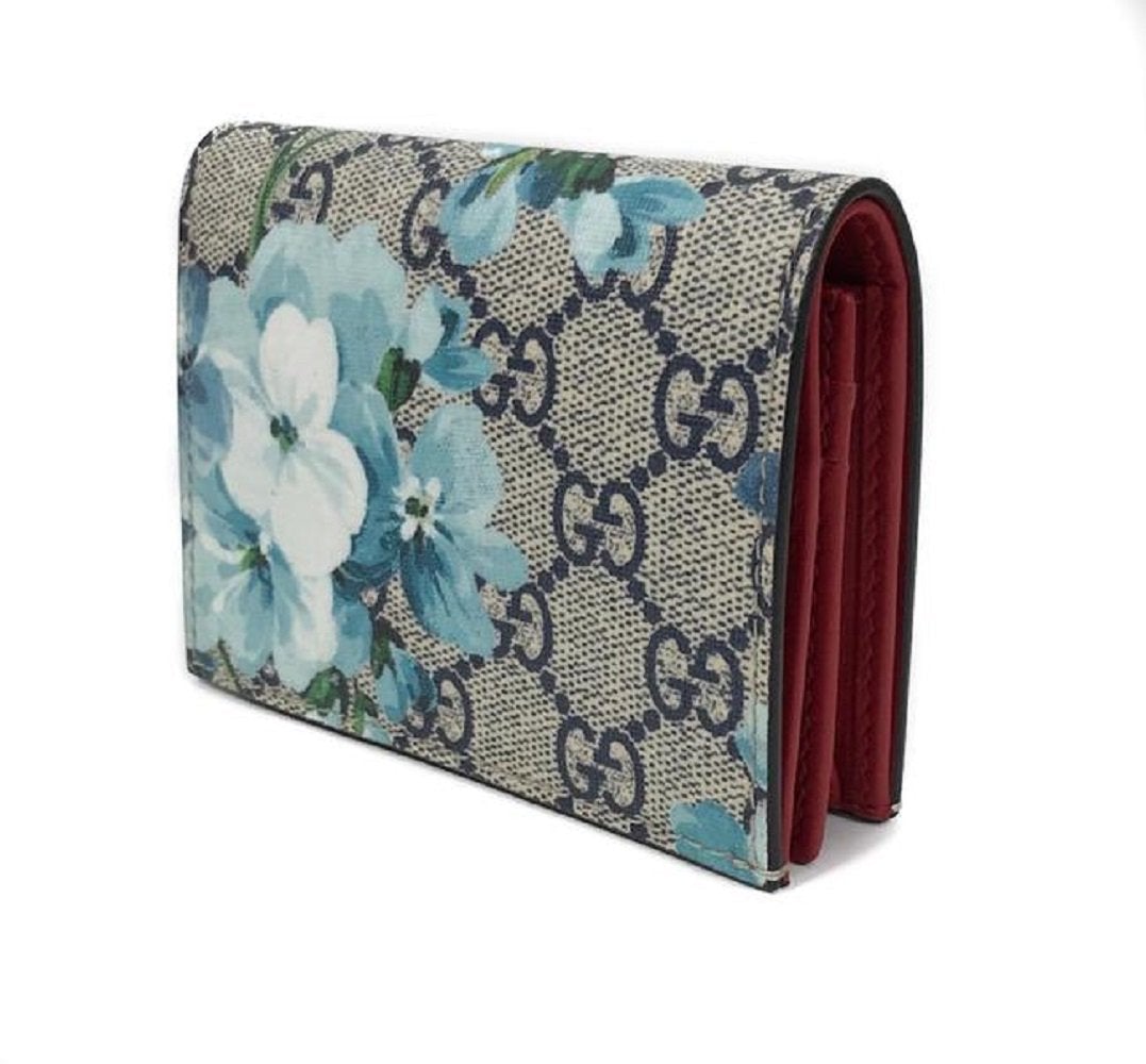 Gucci GG Blooms Supreme Monogram Coated Canvas Card Case Wallet