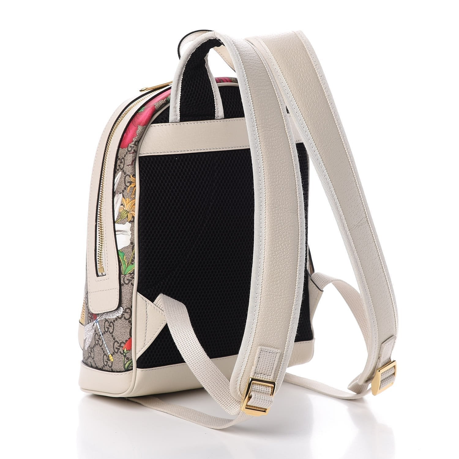 Gucci Ophidia White GG Supreme Monogram Flora Web Small Day Backpack 547965