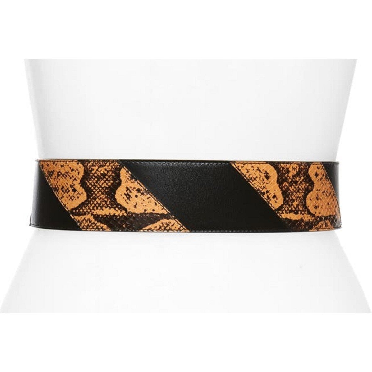 Gucci Marmont Wide GG Nero Black Caramel Textured Buckle Leather Belt 576203 95