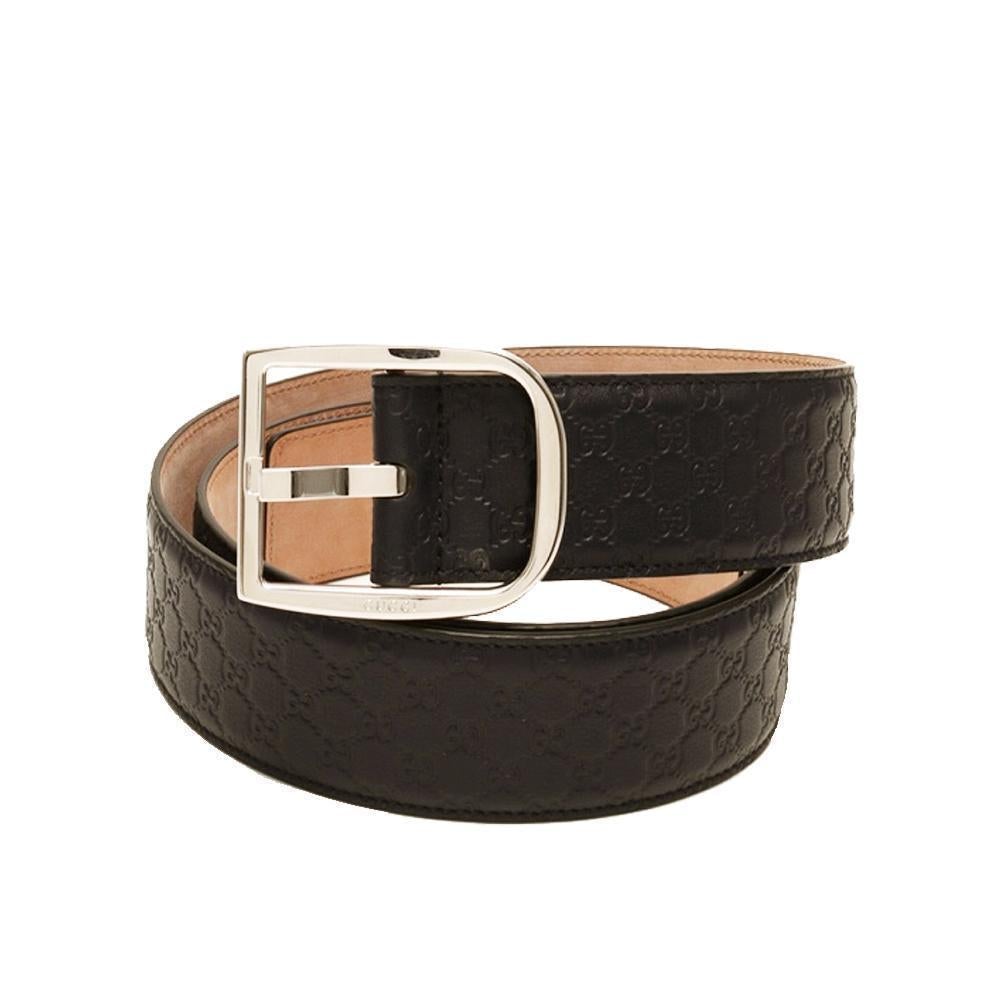 Gucci Men's Microguccissima Dark Brown Leather Belt 449716 Size: 95/38