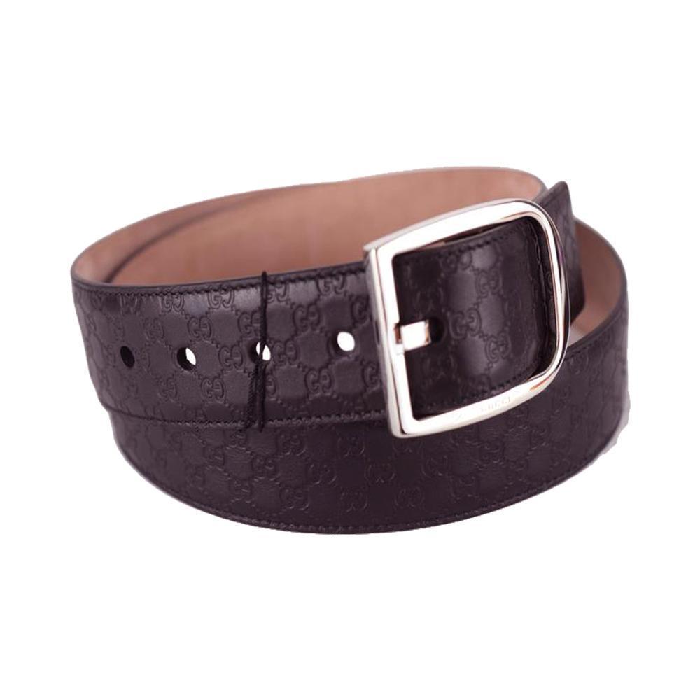 Gucci Men's Microguccissima Dark Brown Leather Belt 449716 Size: 95/38