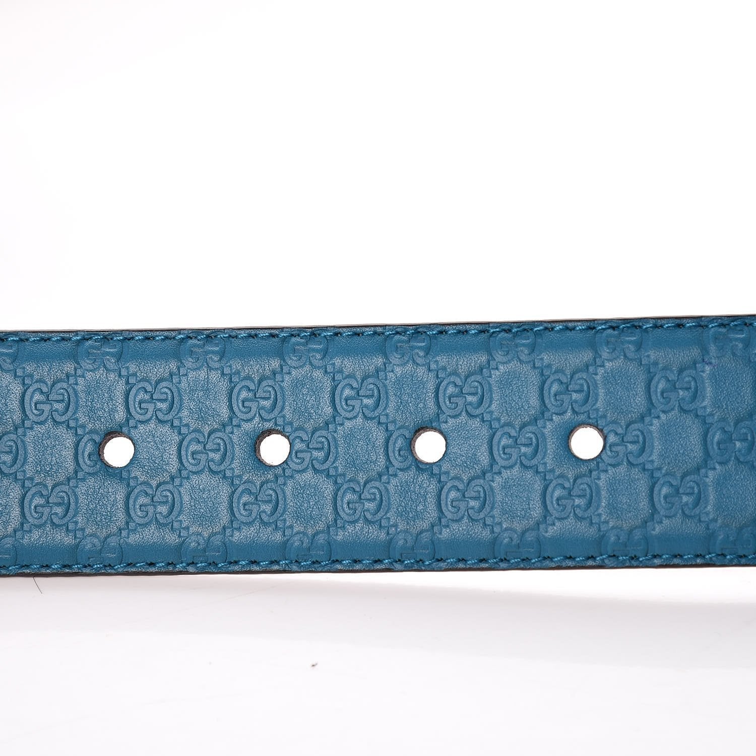 Gucci Microguccissima GG Deep Cobalt Blue Soft Margaux Leather Belt Size 90/36