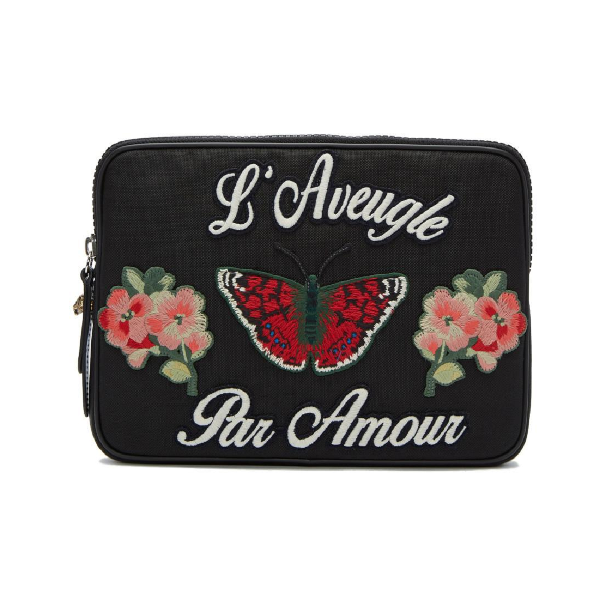 Gucci Techno Canvas Embroidered Butterfly Tech Case 473883