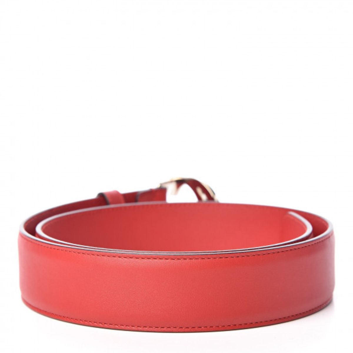 Gucci Women's Interlocking GG Red Leather Belt Size 100/40 546389