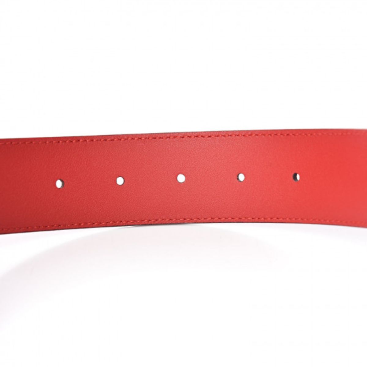 Gucci Women's Interlocking GG Red Leather Belt Size 100/40 546389