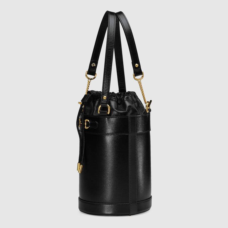 Gucci Horsebit 1955 Small Bucket Bag Black Leather