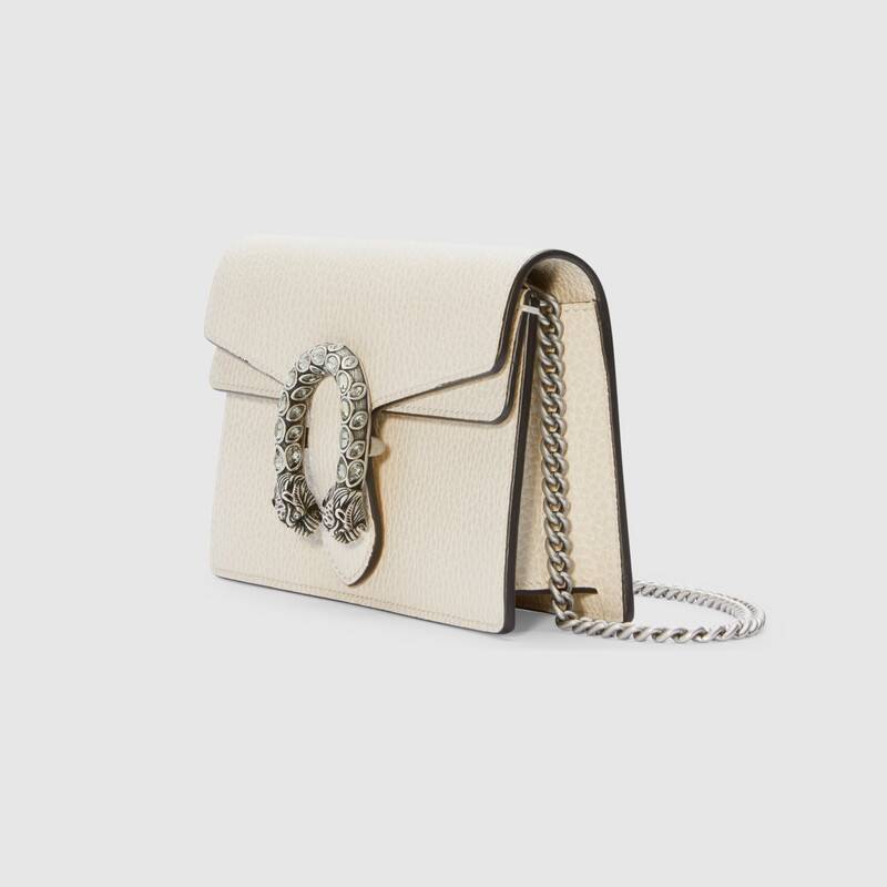 Dionysus super mini leather bag White leather