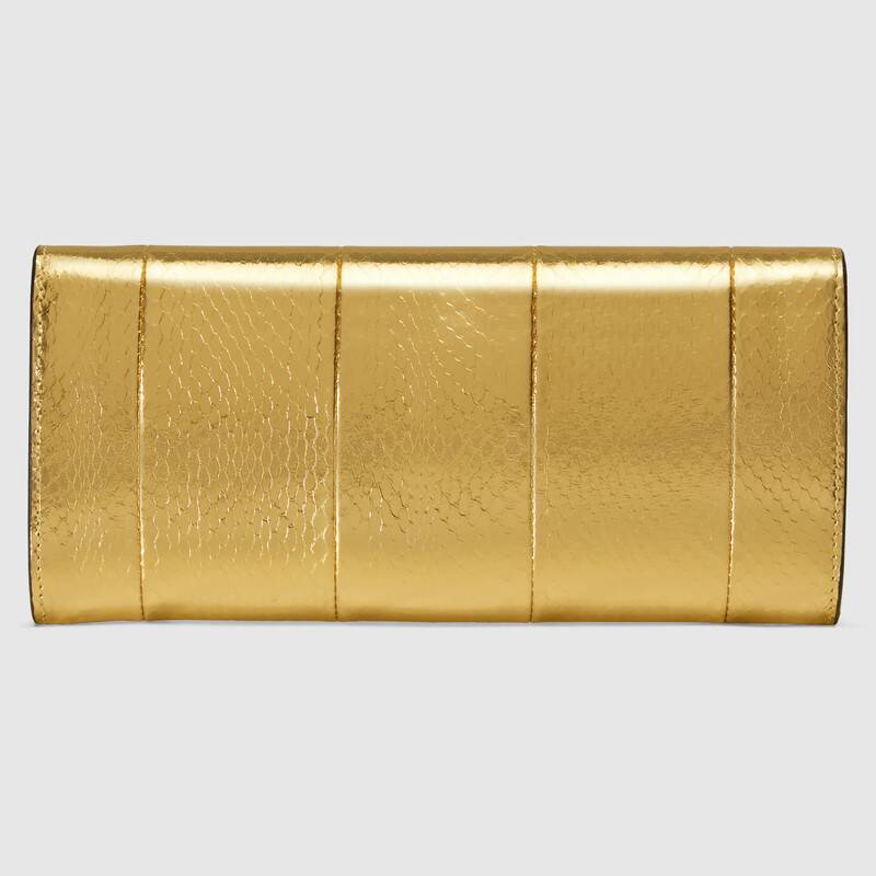 Broadway snakeskin clutch with Double G Gold snakeskin