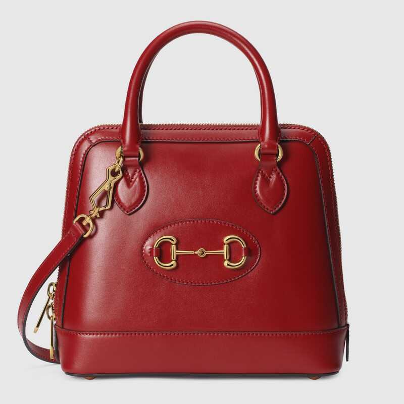 Gucci Horsebit 1955 Small Top Handle Bag Red Leather