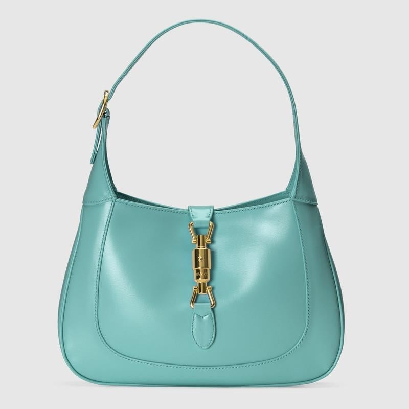 Jackie 1961 small shoulder bag Light blue leather