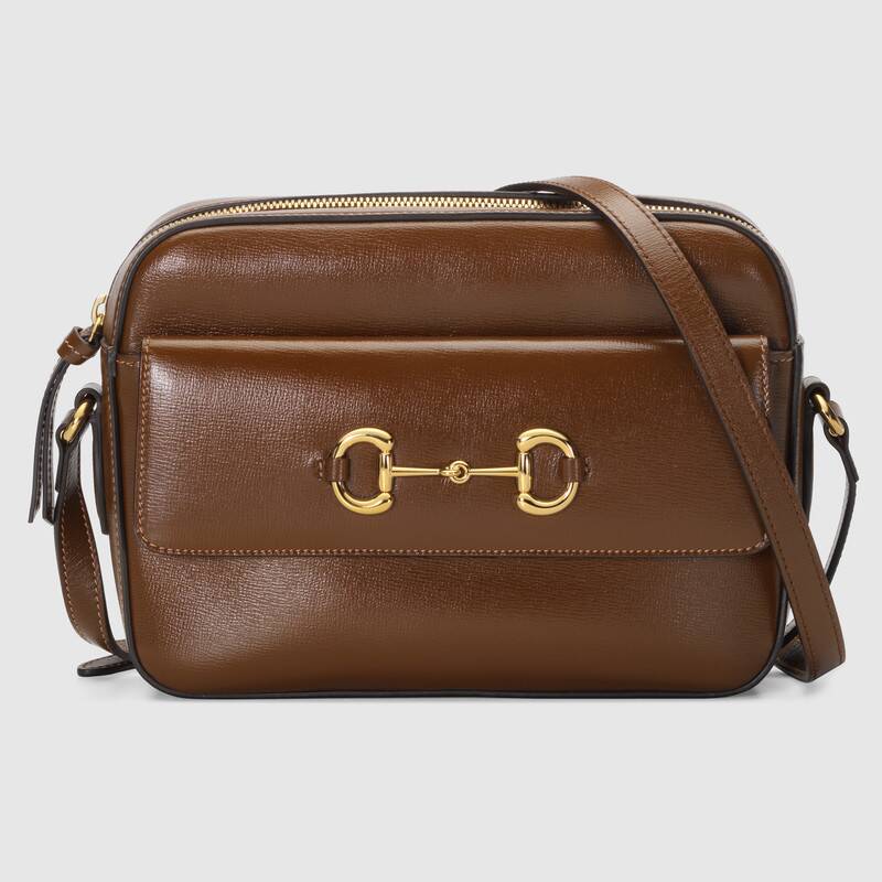 Gucci Horsebit 1955 Small Shoulder Bag Brown Leather