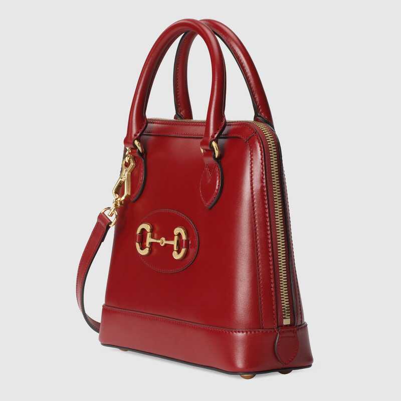 Gucci Horsebit 1955 Small Top Handle Bag Red Leather