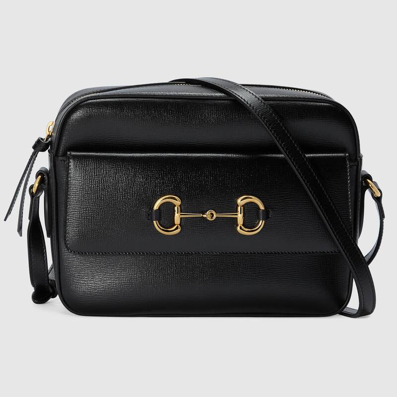 Gucci Horsebit 1955 Small Shoulder Bag Black Leather