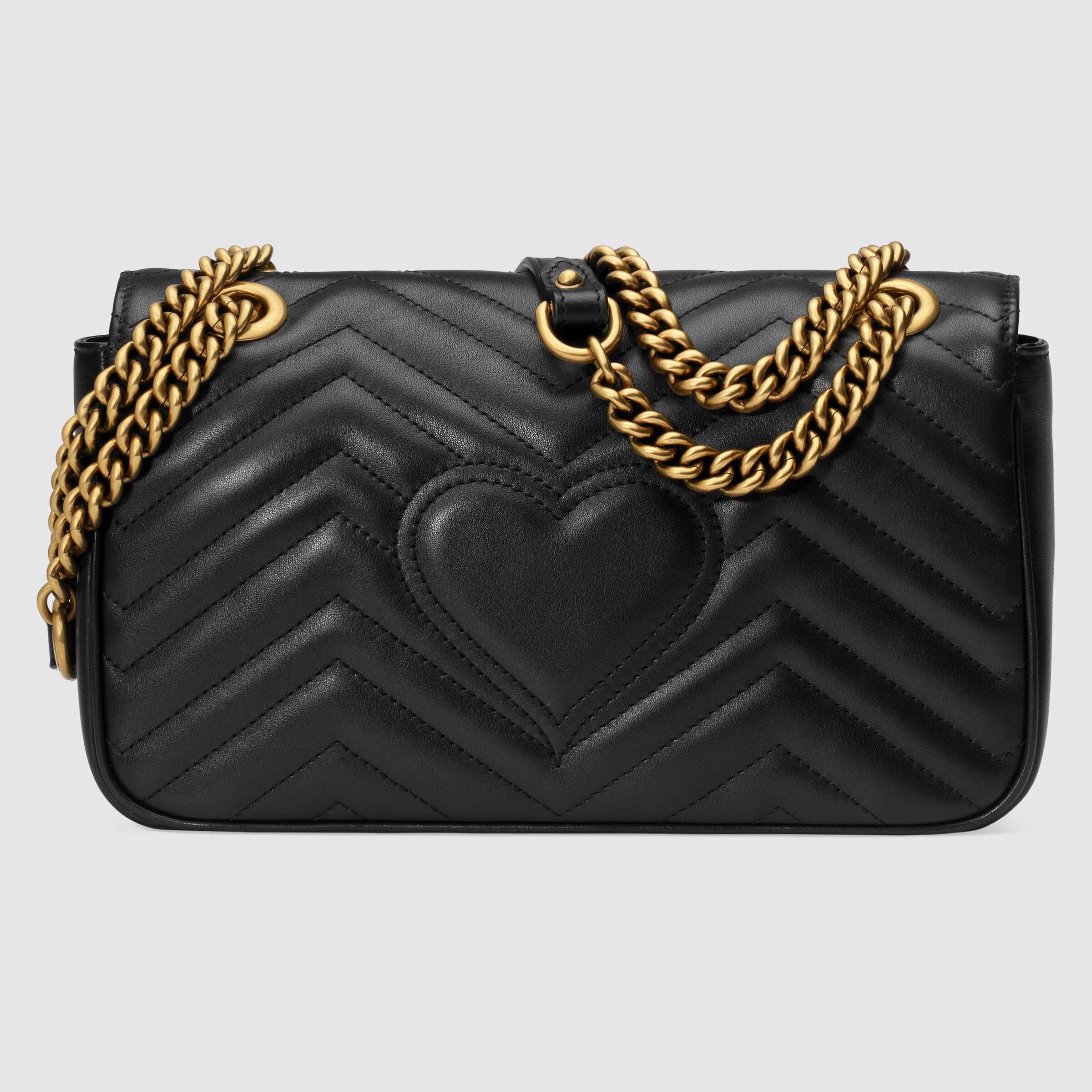 GG Marmont small matelassé shoulder bag Black Leather