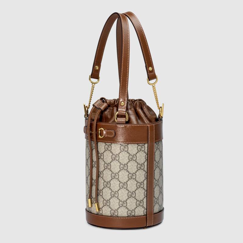 Gucci Horsebit 1955 Small Bucket Bag Brown Leather